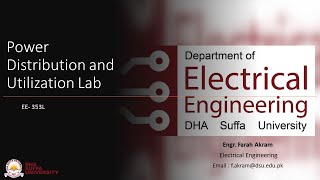Power Distribution and Utilization Lab EE-353L Lab # 3 FA