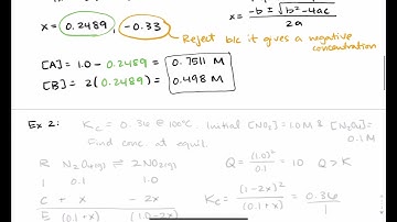 Chem 2 Module 1 Part 6 Solving Equilibrium Problems