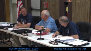Ossipee NH Selectmen 7:11:16