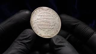 Lot 1987 Brazil 960 Reis 1817 R Overstrike