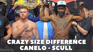 SAUL CANELO ALVAREZ • WILLIAM SCULL | Full Weigh In | CRAZY SIZE DIFFERENCE | RIYADH SEASON