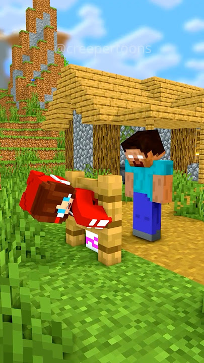 JJ Sister is Stuck vs Herobrine - Maizen Minecraft #minecraft #minecraftanimation #animation