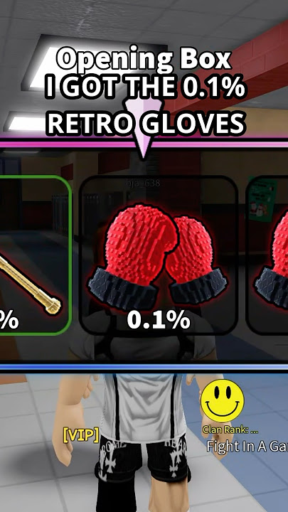 I Got The 0.1% Retro Gloves #roblox #fightinaschool