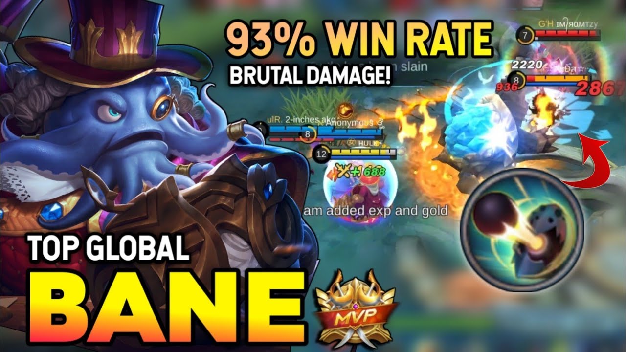BRUTAL DAMAGE! BANE BEST BUILD 2021 | TOP GLOBAL BANE GAMEPLAY | MOBILE LEGENDS✓