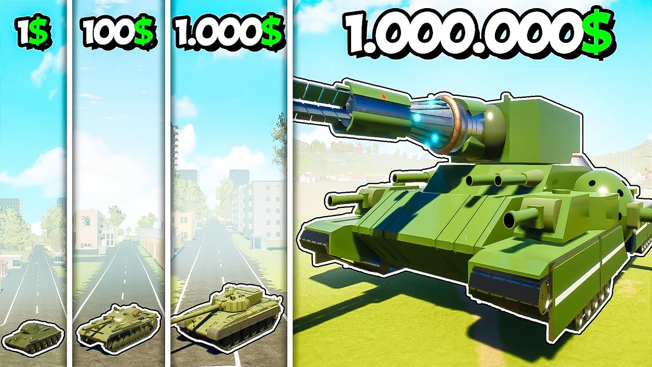 ПРОКАЧАЛ ВОСТОК-1 ОТ 1$ ДО 1.000.000$ В БРИК РИГС! ЭВОЛЮЦИЯ ЛЕГО ВОЙНА БИТВЫ ТАНКОВ В BRICK RIGS
