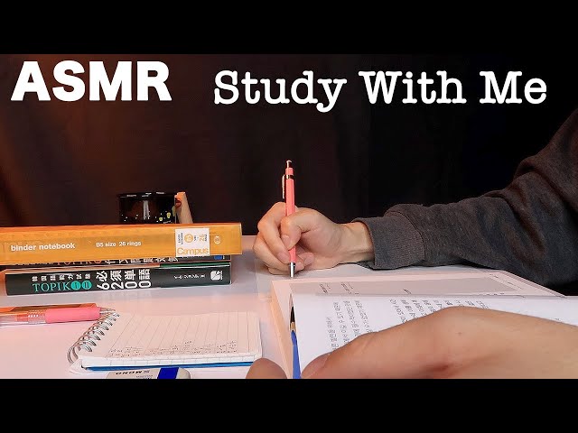ASMR 같이 공부할까요?/한시간/한국어(시험)Study With Me