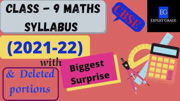 Class 9 Maths | Syllabus (2021 - 22) | Deleted portions |  by Expert Grade