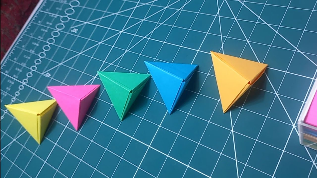 Paper Triangle Structures Easy Paper Triangle (3D) within 2 minutes (Origami Craft) - YouTube