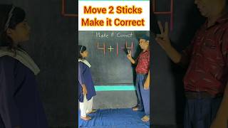 Move 2 Sticks 🤯 Make it Correct 🤔 #ytshorts #education #maths #students #trending #viral