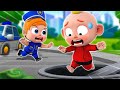 Dont play on manhole cover   baby police song  new funny nursery rhymes for kids