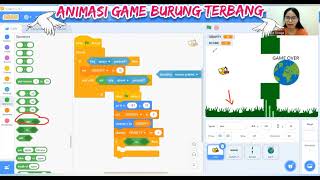 Membuat Animasi Game Burung Terbang Lewati Jebakan dan Kumpulkan Score ||Scratch screenshot 4