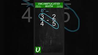 Subtracting Fractions Using Butterfly Method | Math Hacks #shorts #maths #fractions
