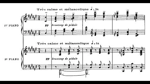 Francis Poulenc - Elegie for two pianos FP 175 (audio + sheet music)