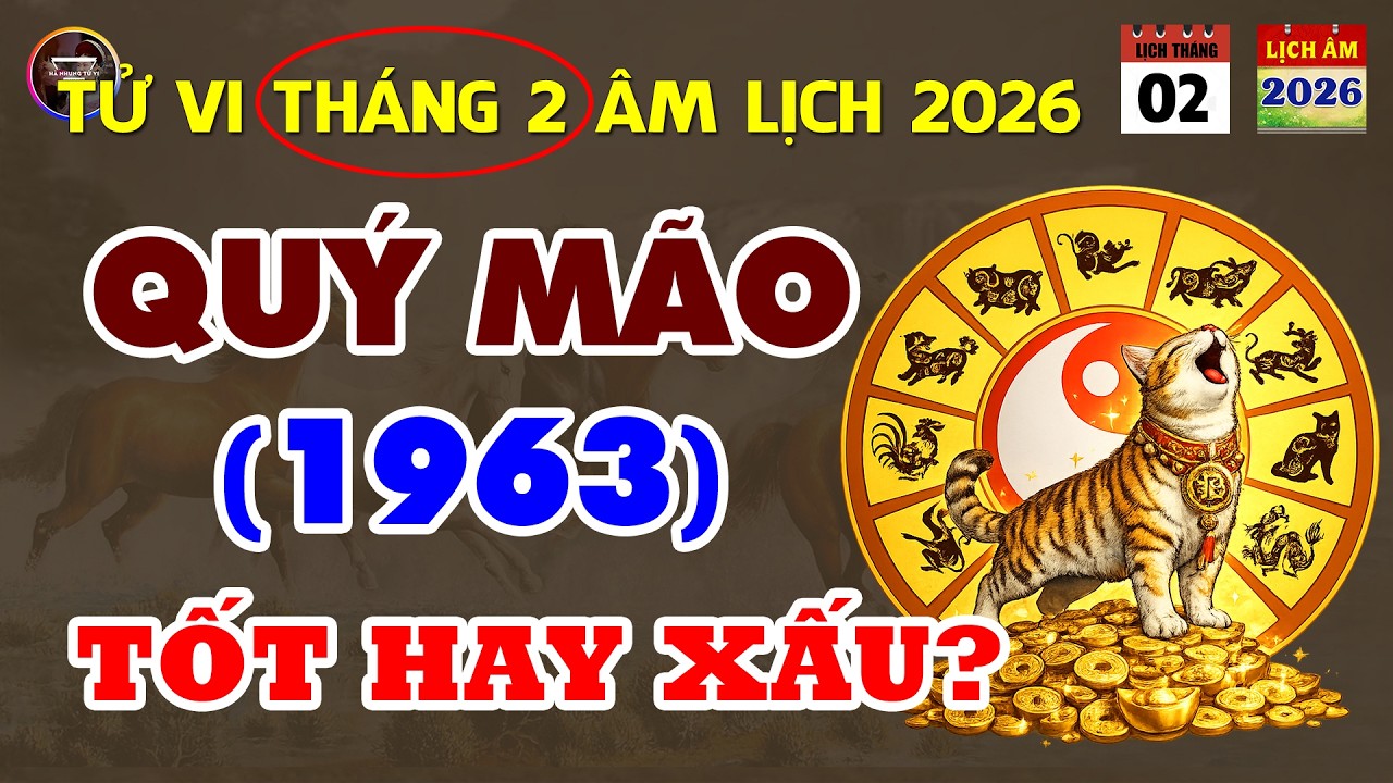 Tử Vi Tuổi Quý Mão 1963: Trong Tháng 2 Âm Lịch Năm 2026 | Công danh – Tài lộc – Sức khỏe – Gia đạo?