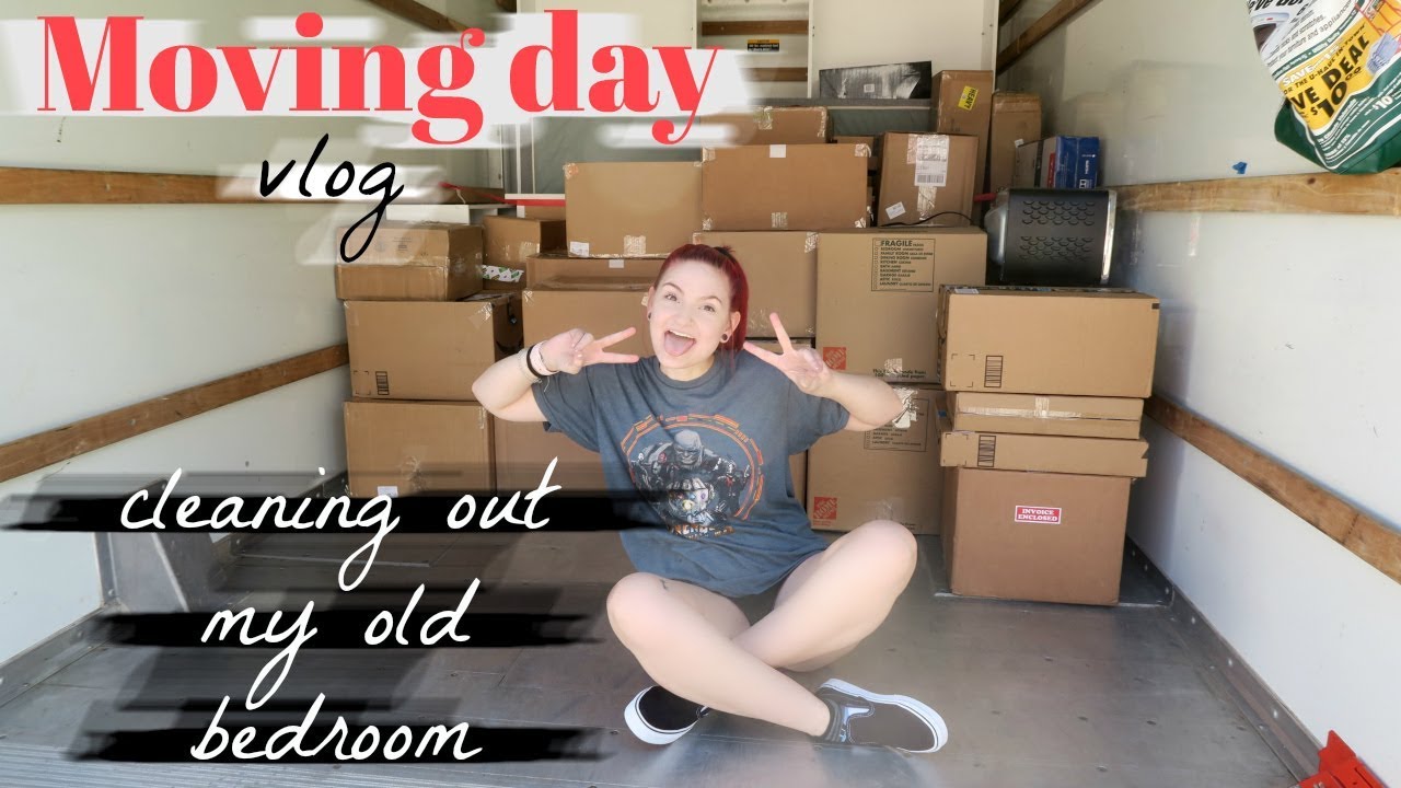 MOVING DAY VLOG | CLEANING OUT MY OLD BEDROOM |