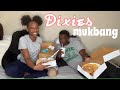 COUPLES MUKBANG ( GET TO KNOW US  ) Dixies Mukbang !!! FIRST VIDEO !!