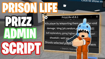 Prison Life Script (Pizz Admin) Roblox Showcase | Arceus X