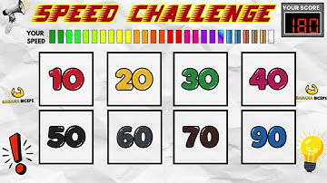 Slow to Fast Double Digit Numbers | Say The Word On Beat Challenge | SPEED EDITION | Fast Rhythm
