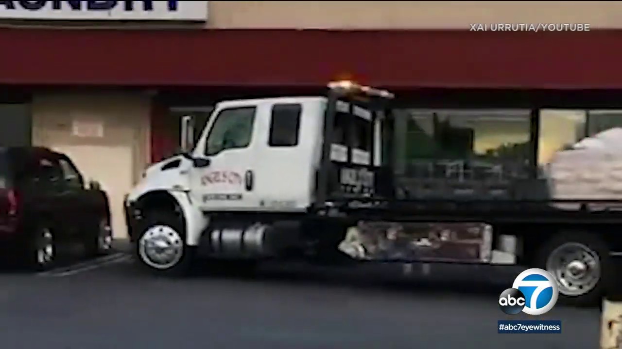 DUI suspect slams tow truck into parked vehicles in Los Angeles County