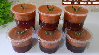 PASTI BERLAPIS DAN ANTI GAGAL !! PUDING SANTAN GULA MERAH ENAK BANGET COCOK UNTUK IDE JUALAN