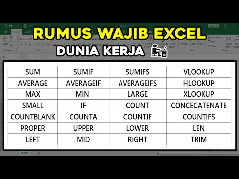 Video: Apakah formula fungsi kerja?