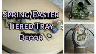 Spring/Easter Tiered Tray Collab with Crafts Unleashed