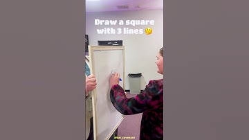 How to Draw a Square with Three Lines #shortsvideo