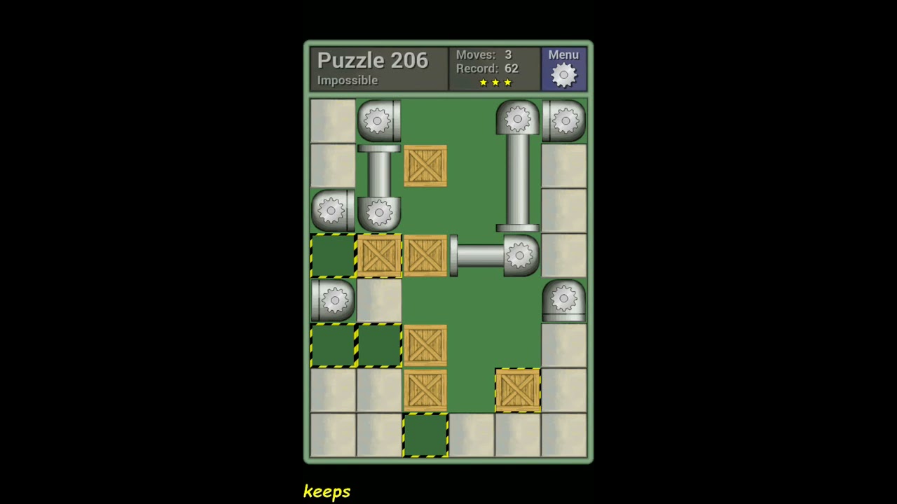 Pushing Machine (Impossible) Level Puzzle 206 - Perfect Solution