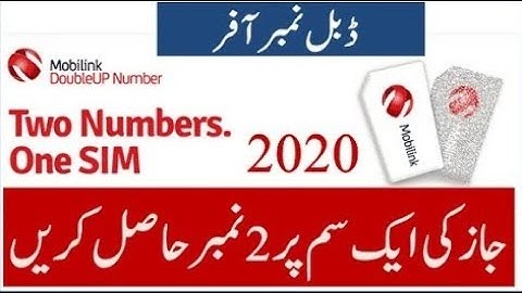 How to get double number on jazz or mobilink