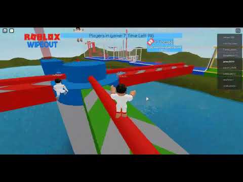 Playing Roblox Wipeout Youtube - roblox wipeout