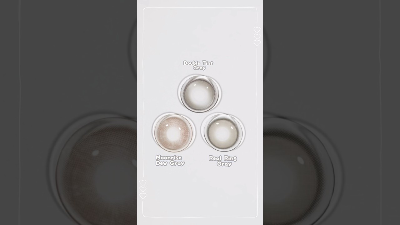 OLENSグレーカラコン比較🩶リアルリング、ダブルティント、ムーンライズデューグレー🌙