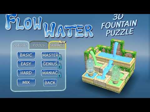 涼しげな３D パズル【Flow Water】というゲームをしてみた。