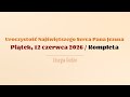 #Kompleta | 12 czerwca 2026 | Najświętszego Serca Pana Jezusa