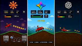 I Challenged 3 AI to Build a Hill Climb Racing Game! But Who Won? 🤯 ChatGPT vs Claude vs Gemini screenshot 5