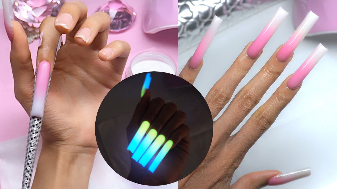 Glow Ombr SCULPTURE ACRYLIC Nails Start To Finish Removal glow-ombr-sculpture-acrylic-nails-start-to-finish-removal