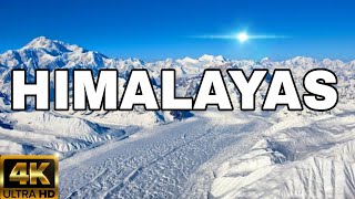 FLYING OVER HIMALAYAS (4K UHD) - AMAZING BEAUTIFUL SCENERY &amp; RELAXING MUSIC