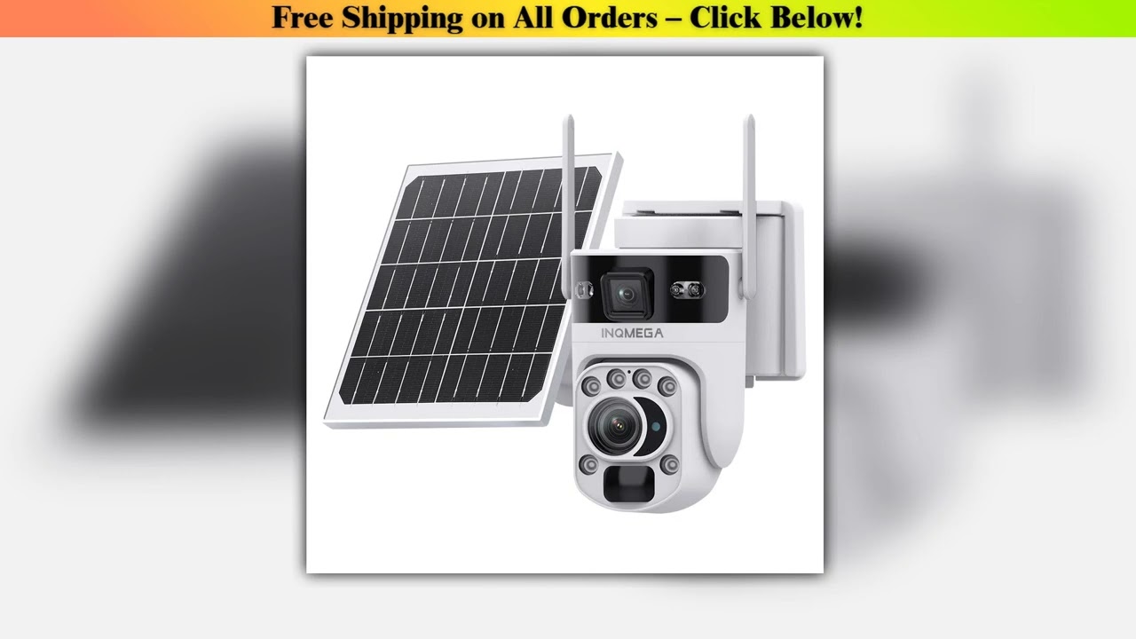 INQMEGA 12MP 60X Optics Zoom 2-Lens 4G WIFI Solar Camera Wireless Outdoor Security PIR Human