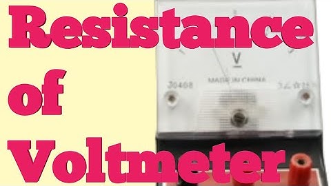 Resistance of voltmeter experiment. Graph between r and 1/v