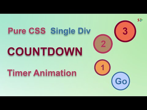 Next Level Pure HTML CSS Single Div Countdown Timer Animation | stacktales