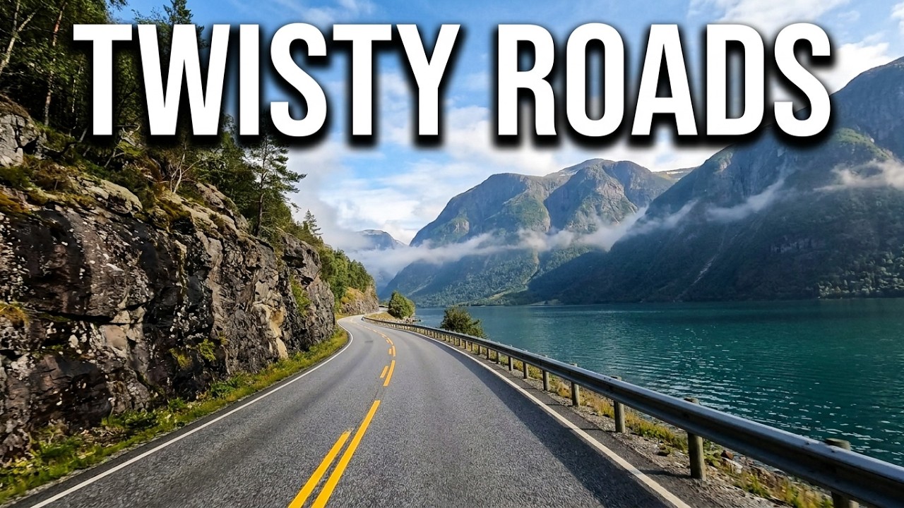Driving the tight and twisty roads in Norway