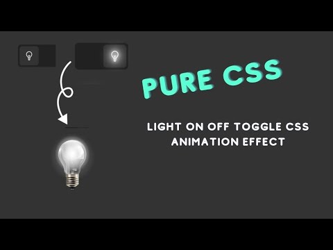 How to create light bulb on off toggle switch animation with pure css @TechWeb