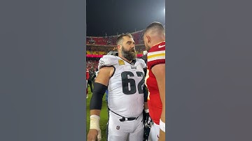 Jason and Travis Kelce Meet after Eagles WIN #shorts