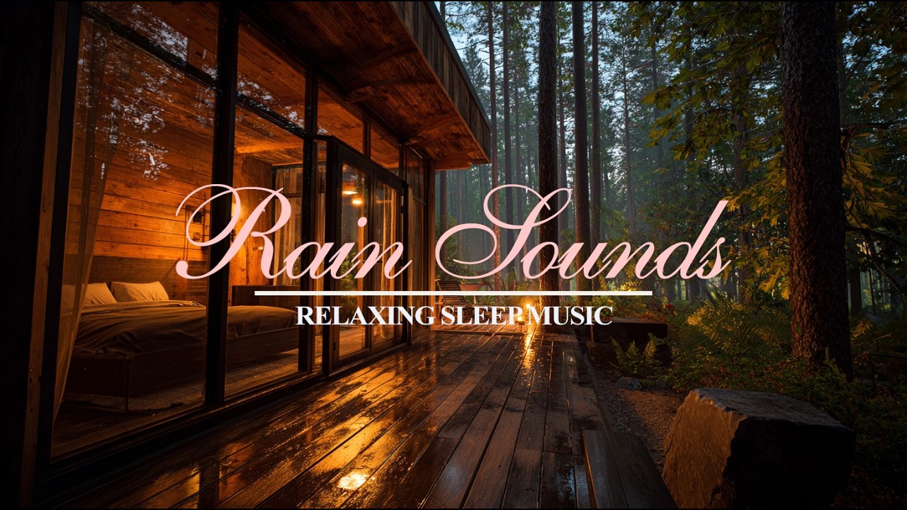 Rainy Night in a Luxury Forest Cabin | Relaxing Rain Sounds for Sleeping 🌧️🏡