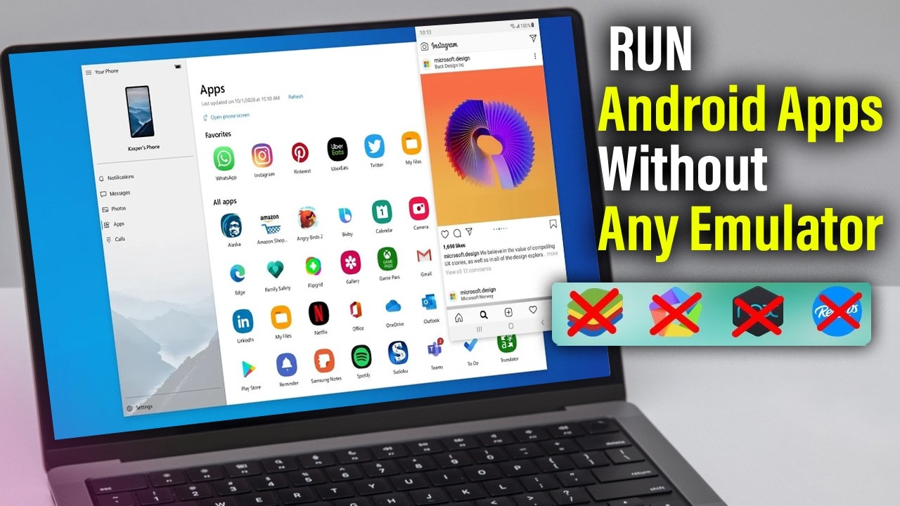 How to RUN Android Apps on PC Without Any Emulator! - YouTube