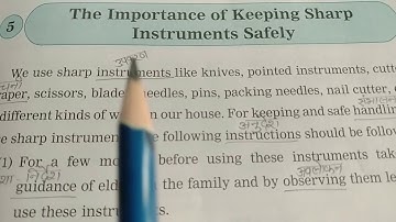 EVS STD2 UNIT 2 CHAPTER 5 THE IMPORTANCE OF KEEPING SHARP INSTRUMENTS SAFELY