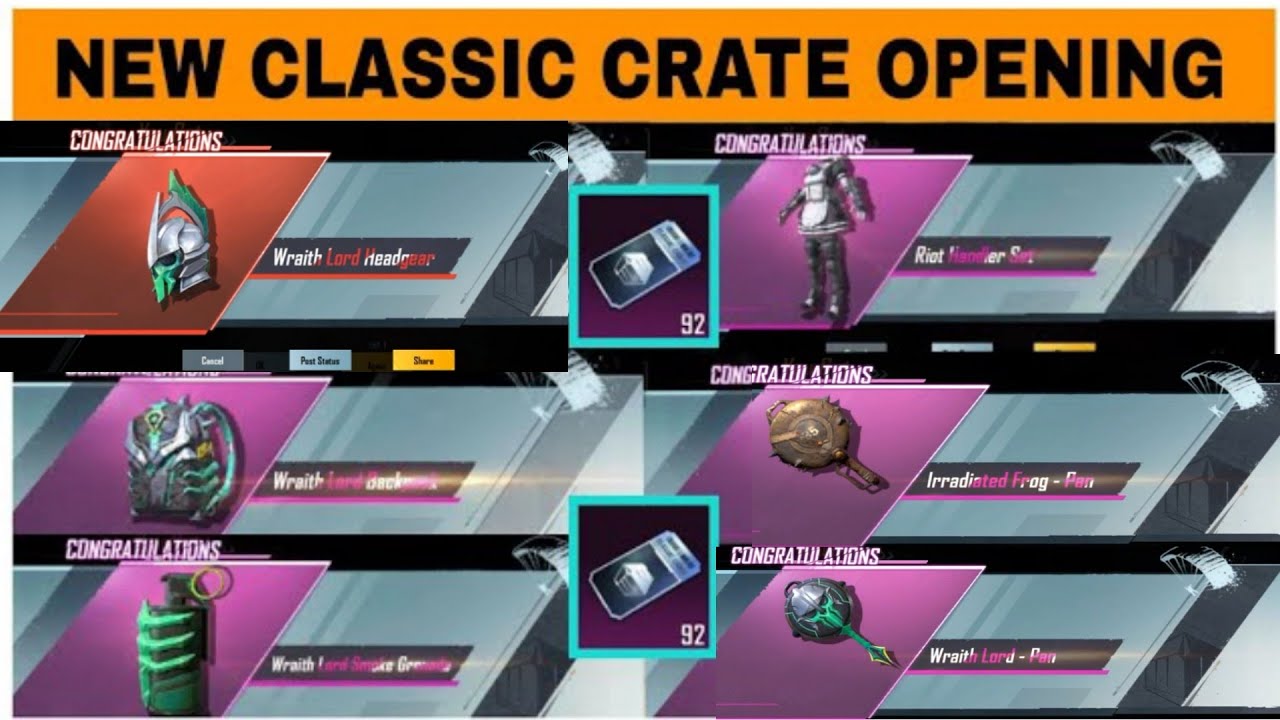 CLASSIC CRATE OPENING100 WORKING TRICK 💯 BGMI PUBG CRATE OPENING 