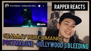 Post Malone - Hollywood's Bleeding (Grammy Live Performance!) Rapper Reaction