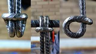 I make a Steel Knot by Bending Rebar - Without HEATING - Metalworking Project.