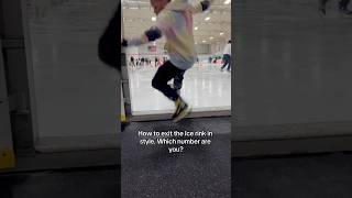 How to exit the ice rink in style. #freestyleiceskating #iceskating #iceskate #howto #how