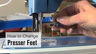 How to Change Presser Feet to the Large Cording Foot on Ultrafeed LSZ-1
